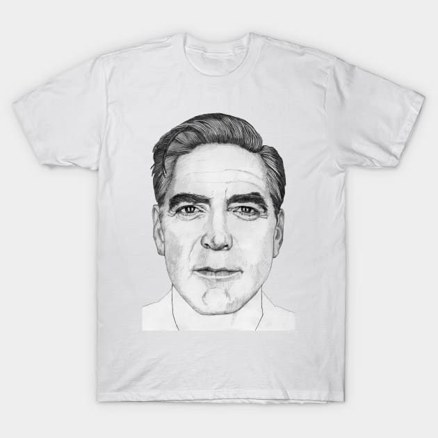 George Clooney T-Shirt by paulnelsonesch